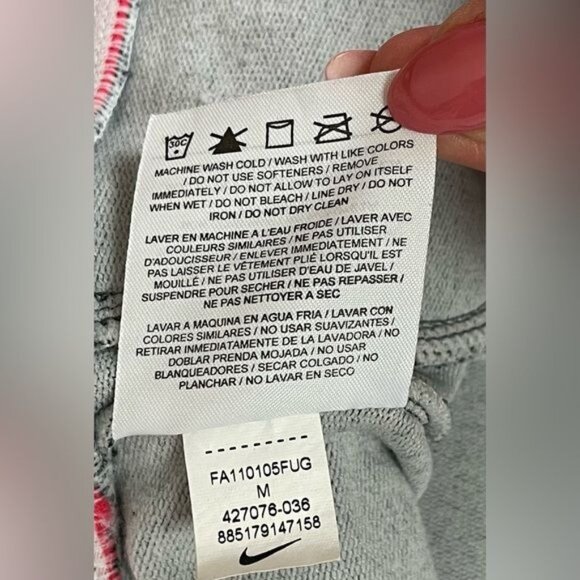 Nike Crop Joggers Women's Gray/Pink Y2K Retro Just Do It Flip Waist Sweatpants - Picture 9 of 10